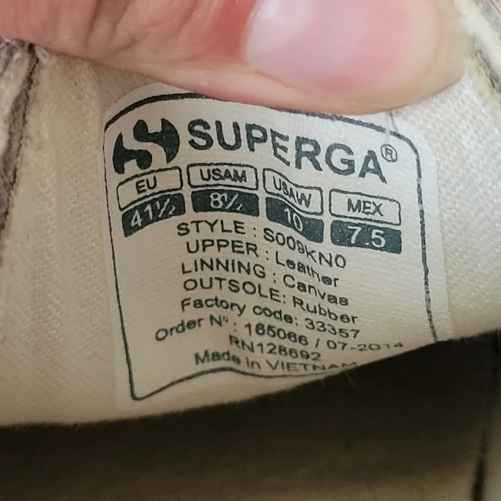 Superga Pink Calf Hair Platform Lace-Up Sneakers Sz W10/M8.5 EUC S009KN0 UNISEX - Picture 9 of 10